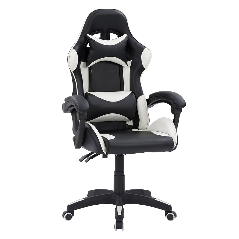 Hvite koblingspute armlener Reclining Gamer Chair (Y-2410)