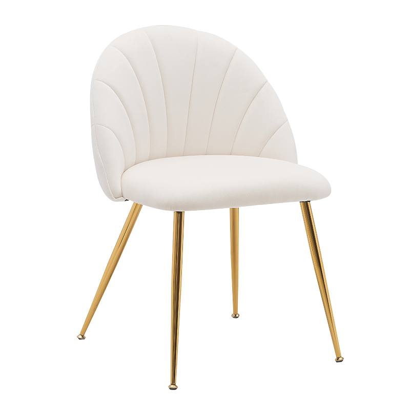 Hvit fløyel spisestuestoler med lav rygg i tre (Y-C28)