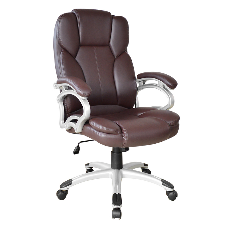 Brunt høy rygg armlener med fast pute Executive Office-sete (Y-2825)