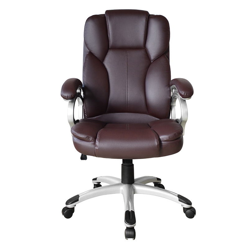 Brunt høy rygg armlener med fast pute Executive Office-sete (Y-2825)