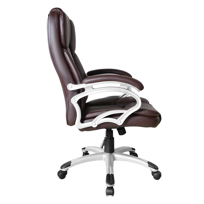Brunt høy rygg armlener med fast pute Executive Office-sete (Y-2825)