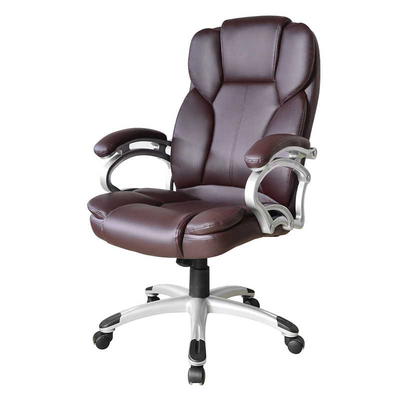 Brunt høy rygg armlener med fast pute Executive Office-sete (Y-2825)