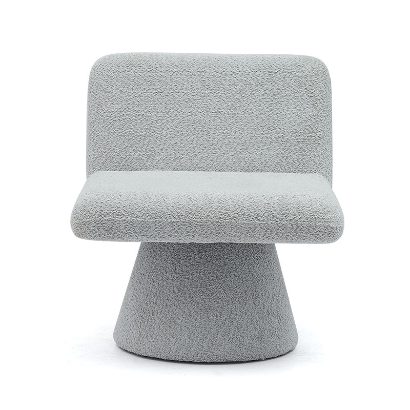 Moderne grå polstret svingbar salong aksentstol Stoff Stue Enkel sofastol(GY-642)