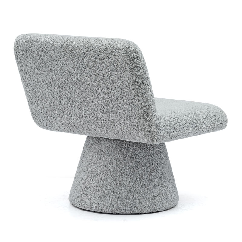 Moderne grå polstret svingbar salong aksentstol Stoff Stue Enkel sofastol(GY-642)