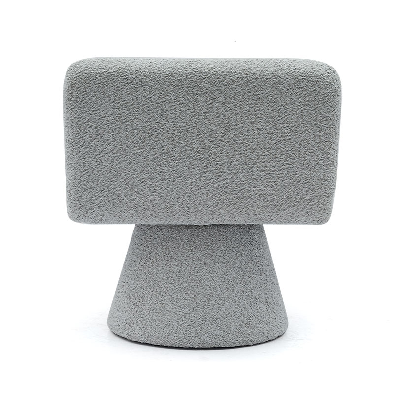 Moderne grå polstret svingbar salong aksentstol Stoff Stue Enkel sofastol(GY-642)