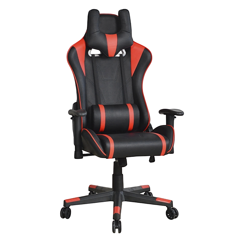Høy rygg 2D armlen Justerbar Lift Nylon Base Gaming Chair T-7118