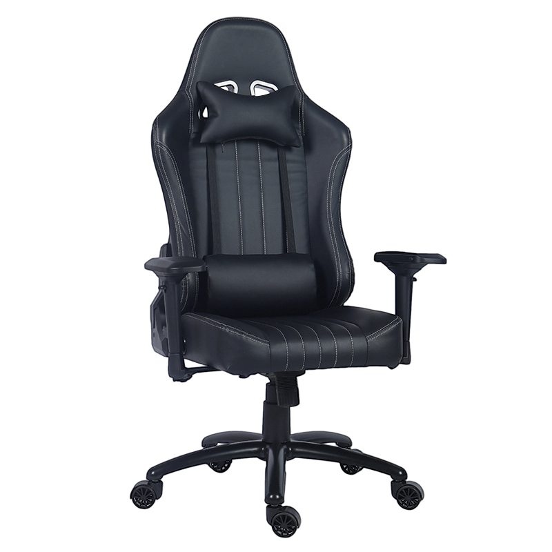 Svart PU høy rygg 4D armlen Racing King spillestol (Y-2546)