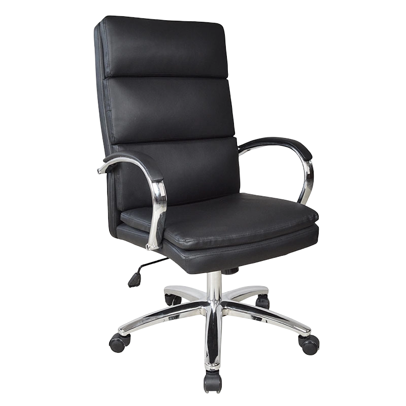 Høy rygg Chrome Pad Armlen Executive Office Chair (M-6114)