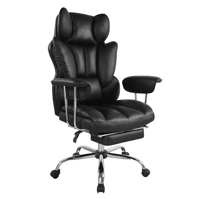 Høy rygg Chrome Pad Armlen Executive Office Chair (M-6140)