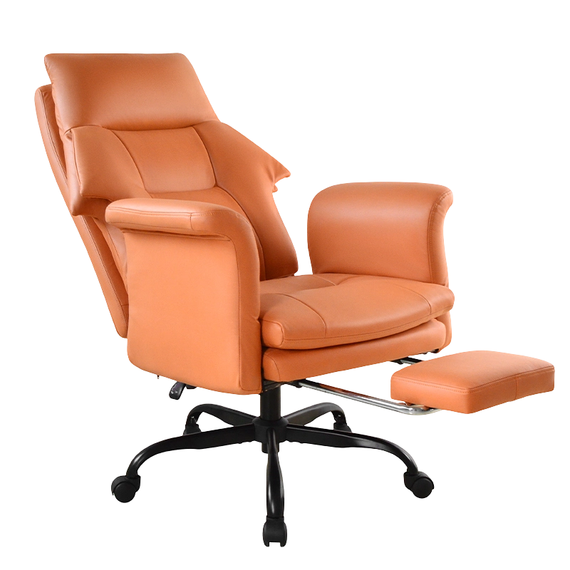 Høy rygg, utadvendt pute Armlener Boss kontorstol med fotstøtte (M-6145)