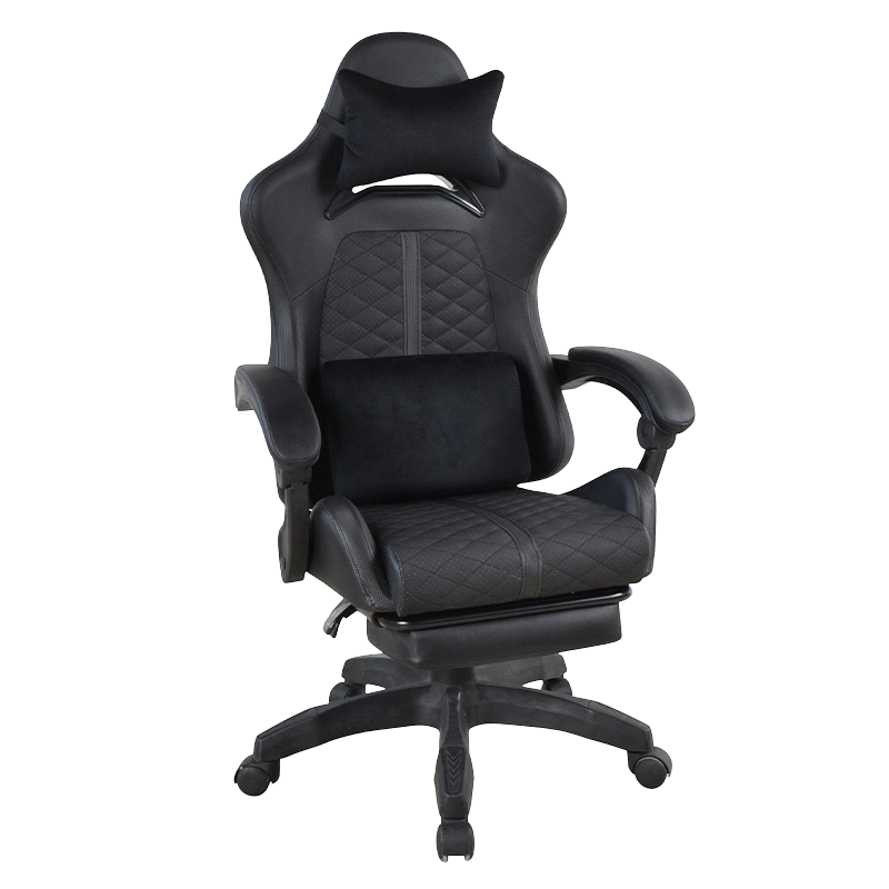 PP justerbare armlener High Back Gamer Chair med fotstøtte (T-7137)