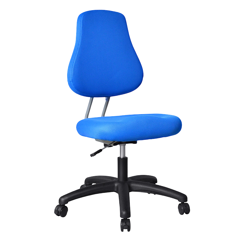 Blue Fabric Armless Staff Task Chair med nylonbase（M-6122)