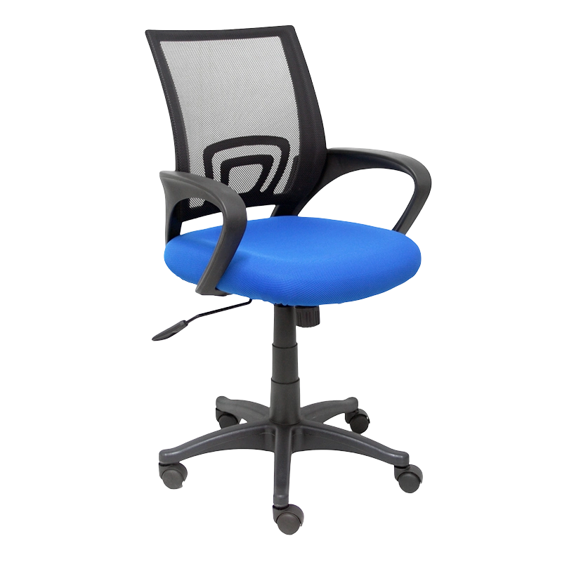 Blått stoff lav rygg PP-armlener Personal Task Chair (Y-1829)
