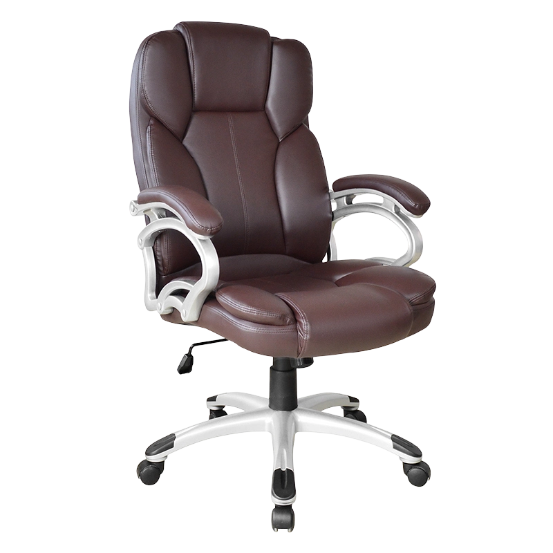 Brunt høy rygg armlener med fast pute Executive Office-sete (Y-2825)
